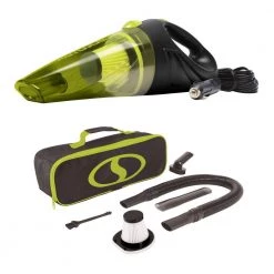 AUTO JOE 12-Volt Corded Car Handheld Vacuum Cleaner with Interior Auto Detailing Accessory Kit