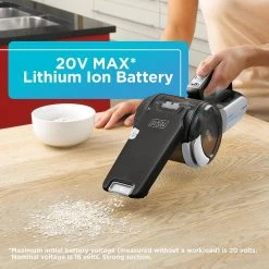BLACK+DECKER 20-Volt Max Li-Ion Cordless 1.875-Cup Handheld Pivot Vac -Vacuum Cleaners Sales Store black decker handheld vacuums bdh2000pl 1f 1000