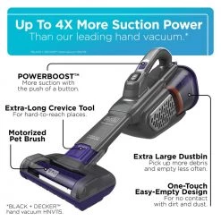 BLACK+DECKER dustbuster AdvancedClean+ 20-Volt Cordless 2.9-Cup Handheld Vacuum Pet -Vacuum Cleaners Sales Store black decker handheld vacuums hhvk515jp07 40 1000