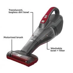 BLACK+DECKER Dustbuster QuickClean Cordless 12-Volt 1.8-Cup Handheld Car Vacuum with Motorized Upholstery Brush -Vacuum Cleaners Sales Store black decker handheld vacuums hlvb315ja26 c3 1000