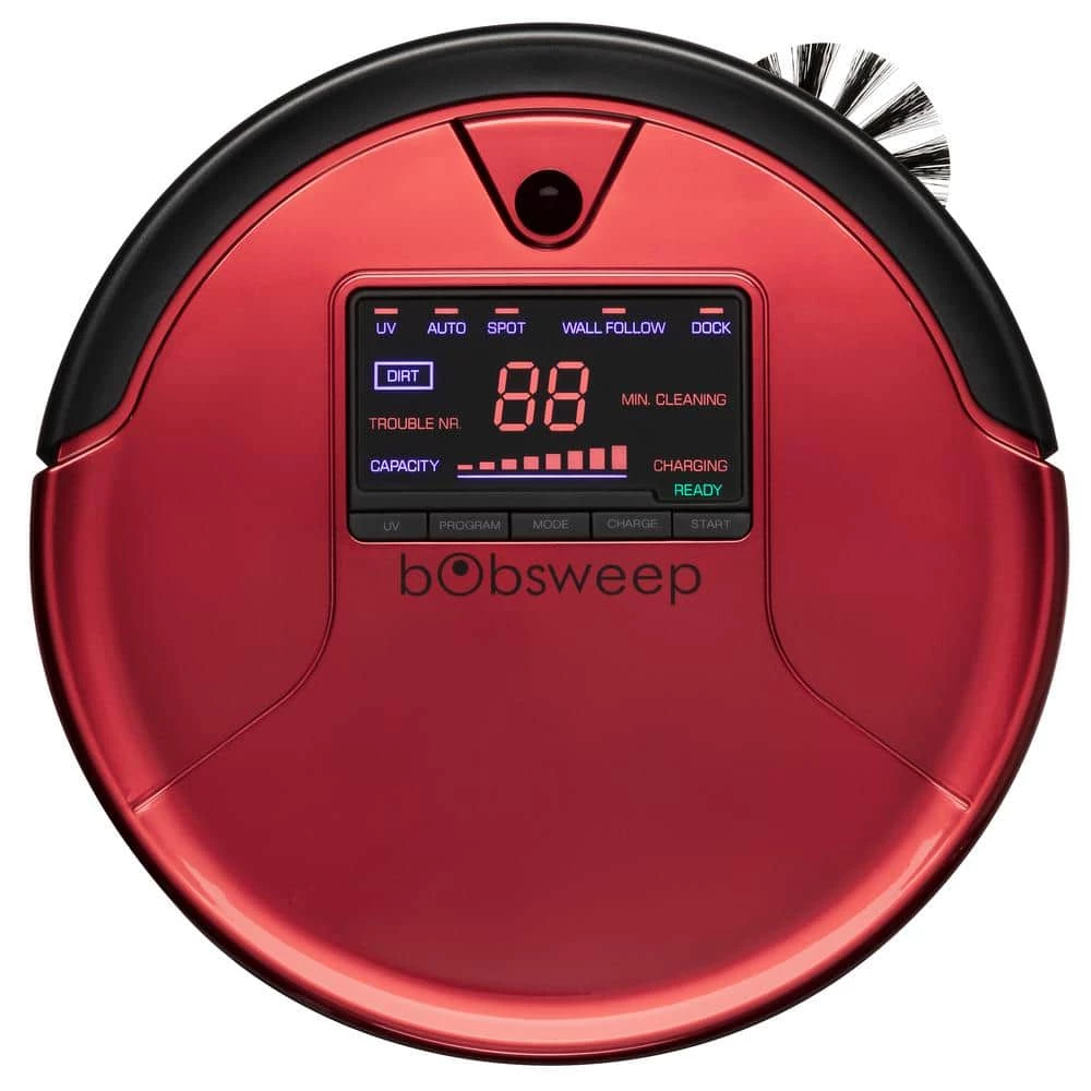BObsweep PetHair Robotic Vacuum Cleaner and Mop with Auto Recharging Station, Large dustbin, Stair & Obstacle Detection in Rouge 3 BObsweep PetHair Robotic Vacuum Cleaner and Mop with Auto Recharging Station, Large dustbin, Stair & Obstacle Detection in Rouge