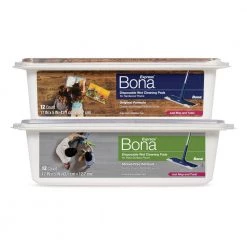 Bona Hardwood Floor Cleaner Disposable Wet Mop Cleaning Pad Refills Plus Hard-Surface Floor Wet Mop Cleaning Pad Refills