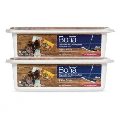 Bona Hardwood Floor Disposable Wet Mop Cleaning Pad Refills (12-Count, 2-Pack)
