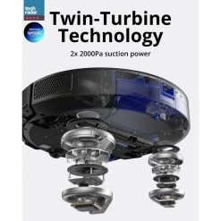 Eufy RoboVac X8 Robotic Vacuum Cleaner, Wi-Fi Connected, Laser Navigation, Bagless, HEPA Filter, Multi-Surface in Black 10 Eufy RoboVac X8 Robotic Vacuum Cleaner, Wi-Fi Connected, Laser Navigation, Bagless, HEPA Filter, Multi-Surface in Black -Vacuum Cleaners Sales Store eufy robotic vacuums t2262j11 c3 1000