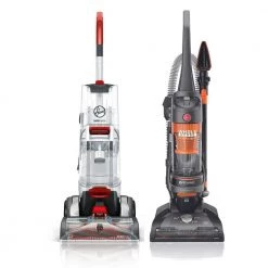 HOOVER SmartWash Advanced Upright Carpet Cleaner and WindTunnel 2 Bagless Pet Upright Vacuum Cleaner