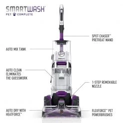 HOOVER SmartWash Pet Complete Automatic Carpet Cleaner Machine with Removeable Stain Pretreat Wand -Vacuum Cleaners Sales Store hoover carpet cleaners fh53000 40 1000