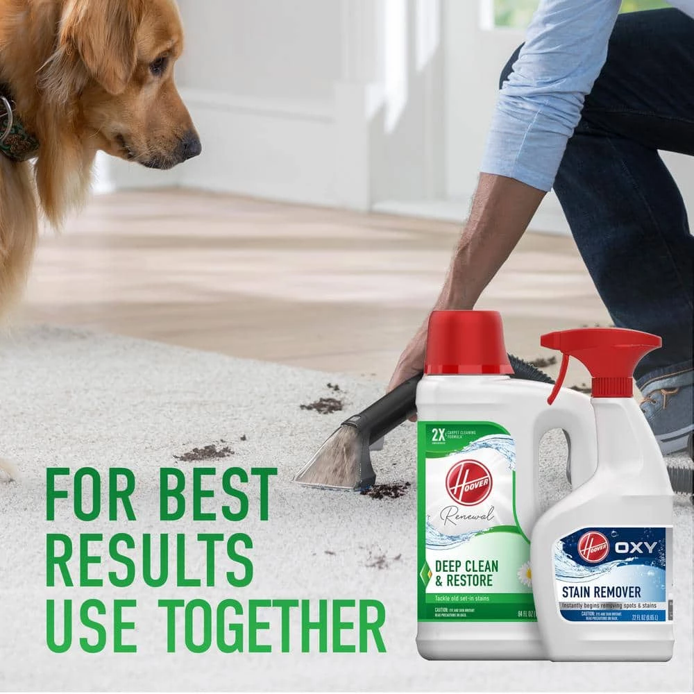 HOOVER 64 oz. Renewal Carpet Cleaner Solution & 22 oz. Oxy Stain Remover Carpet Cleaner Pretreatment Spray Pack Combo Kit 7 HOOVER 64 oz. Renewal Carpet Cleaner Solution & 22 oz. Oxy Stain Remover Carpet Cleaner Pretreatment Spray Pack Combo Kit - Image 5