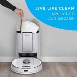 IHome Autovac Halo 2-in-1 Robotic Vacuum Cleaner and Mop with Auto Empty Base -Vacuum Cleaners Sales Store ihome robotic vacuums ihrv7 slv 31 1000