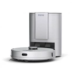 IHome Autovac Halo 2-in-1 Robotic Vacuum Cleaner and Mop with Auto Empty Base -Vacuum Cleaners Sales Store ihome robotic vacuums ihrv7 slv 40 1000