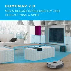 IHome Autovac Halo 2-in-1 Robotic Vacuum Cleaner and Mop with Auto Empty Base -Vacuum Cleaners Sales Store ihome robotic vacuums ihrv7 slv 76 1000