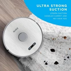 IHome Autovac Halo 2-in-1 Robotic Vacuum Cleaner and Mop with Auto Empty Base -Vacuum Cleaners Sales Store ihome robotic vacuums ihrv7 slv 77 1000