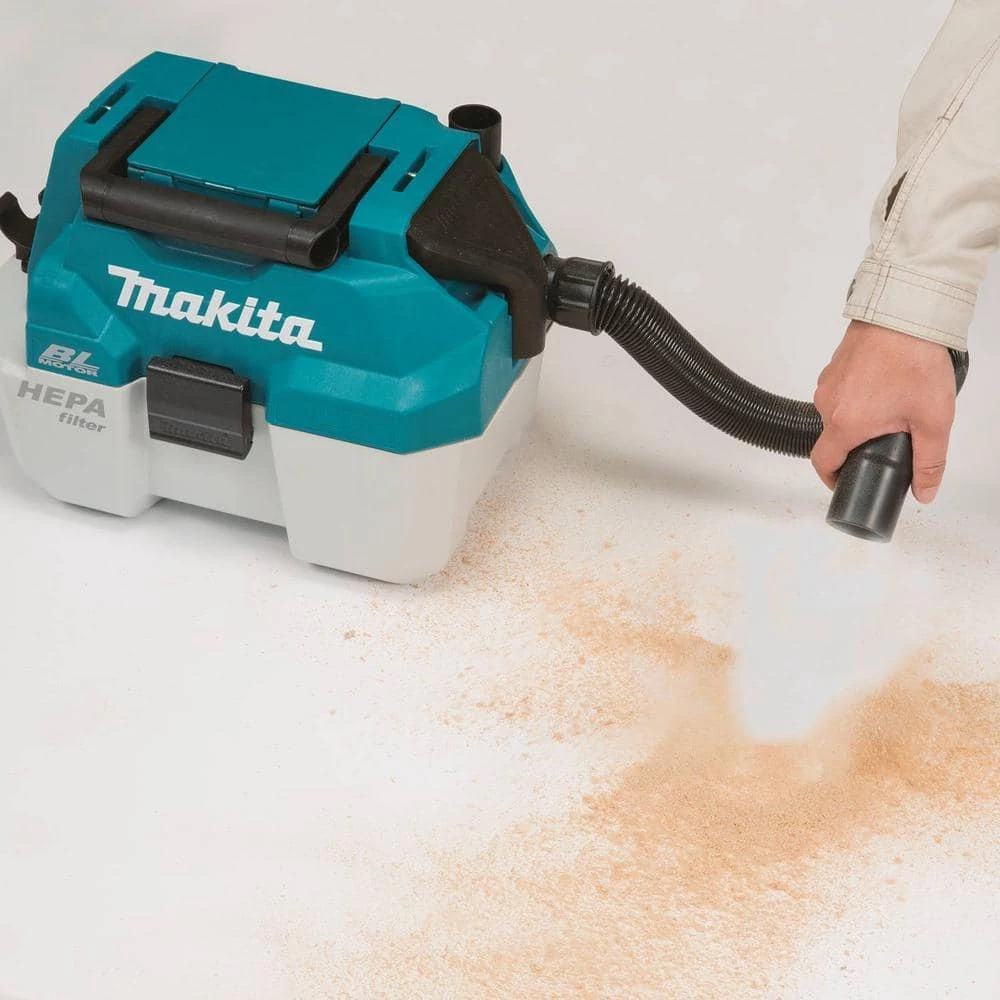 Makita 18-Volt LXT Lithium-Ion Brushless Cordless 2 Gal. HEPA Filter Portable Wet/Dry Dust Extractor/Vacuum, Tool Only 5 Makita 18-Volt LXT Lithium-Ion Brushless Cordless 2 Gal. HEPA Filter Portable Wet/Dry Dust Extractor/Vacuum, Tool Only - Image 3