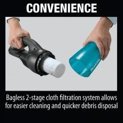 Makita 18V LXT Compact Cordless Vacuum Kit, 2.0Ah with Black Cyclonic Vacuum Attachment and Cloth Vacuum Filter (3-Pack) 25 Makita 18V LXT Compact Cordless Vacuum Kit, 2.0Ah with Black Cyclonic Vacuum Attachment and Cloth Vacuum Filter (3-Pack) -Vacuum Cleaners Sales Store makita handheld vacuums xlc02r1bt999555 4f 1000