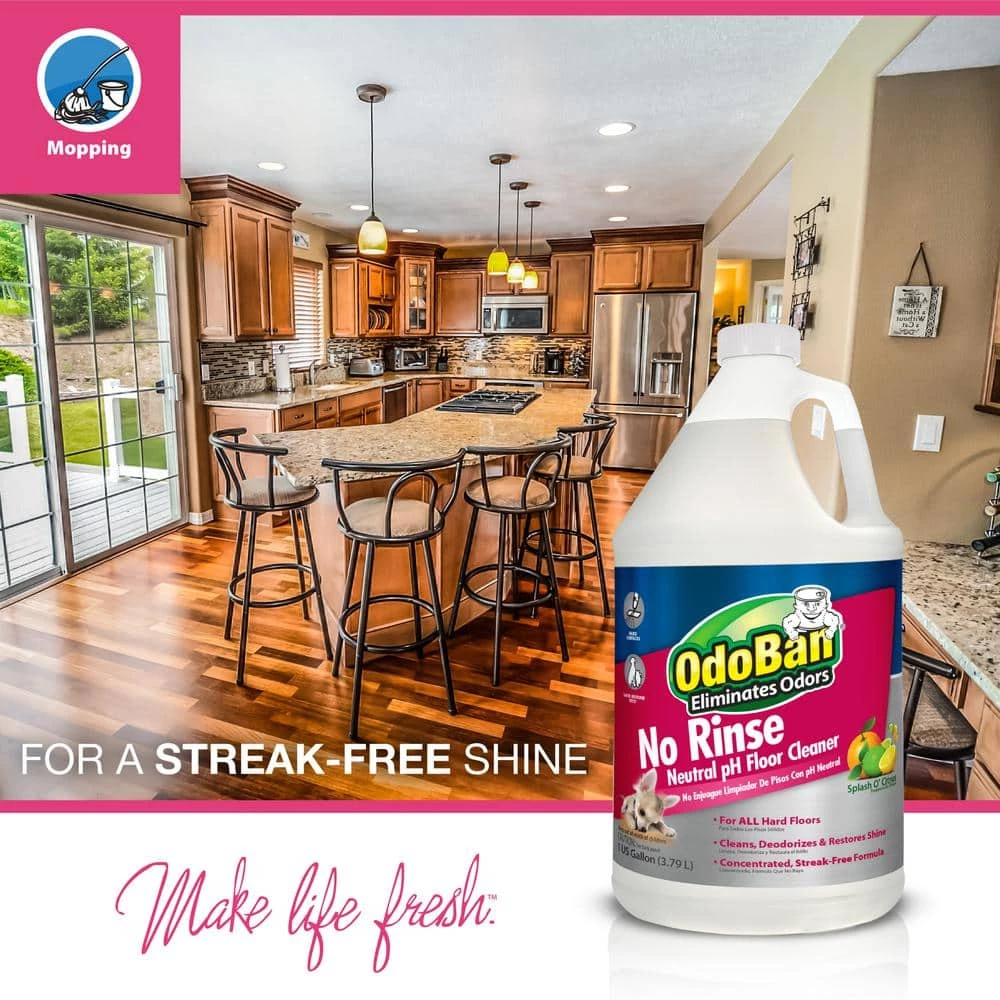 OdoBan 1 Gal. No Rinse Neutral pH Floor Cleaner, Concentrated Hardwood and Laminate Floor Cleaner, Streak Free 5 OdoBan 1 Gal. No Rinse Neutral pH Floor Cleaner, Concentrated Hardwood and Laminate Floor Cleaner, Streak Free - Image 3