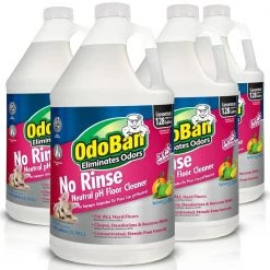 OdoBan 1 Gal. No Rinse Neutral pH Floor Cleaner, Concentrated Hardwood and Laminate Floor Cleaner, Streak Free (4-Pack)