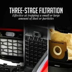 OVENTE 3-Stage Filtration Canister Vacuum with Hepa Filter, Energy-Saving Speed Control-1400-Watt (ST1600B) -Vacuum Cleaners Sales Store ovente canister vacuums st1600b 4f 1000