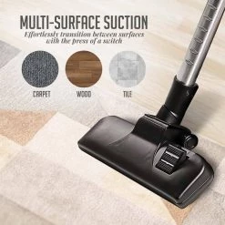 OVENTE Bagless Corded HEPA filter Multisurface Black Canister Vacuum Cleaner -Vacuum Cleaners Sales Store ovente canister vacuums st2010 66 1000