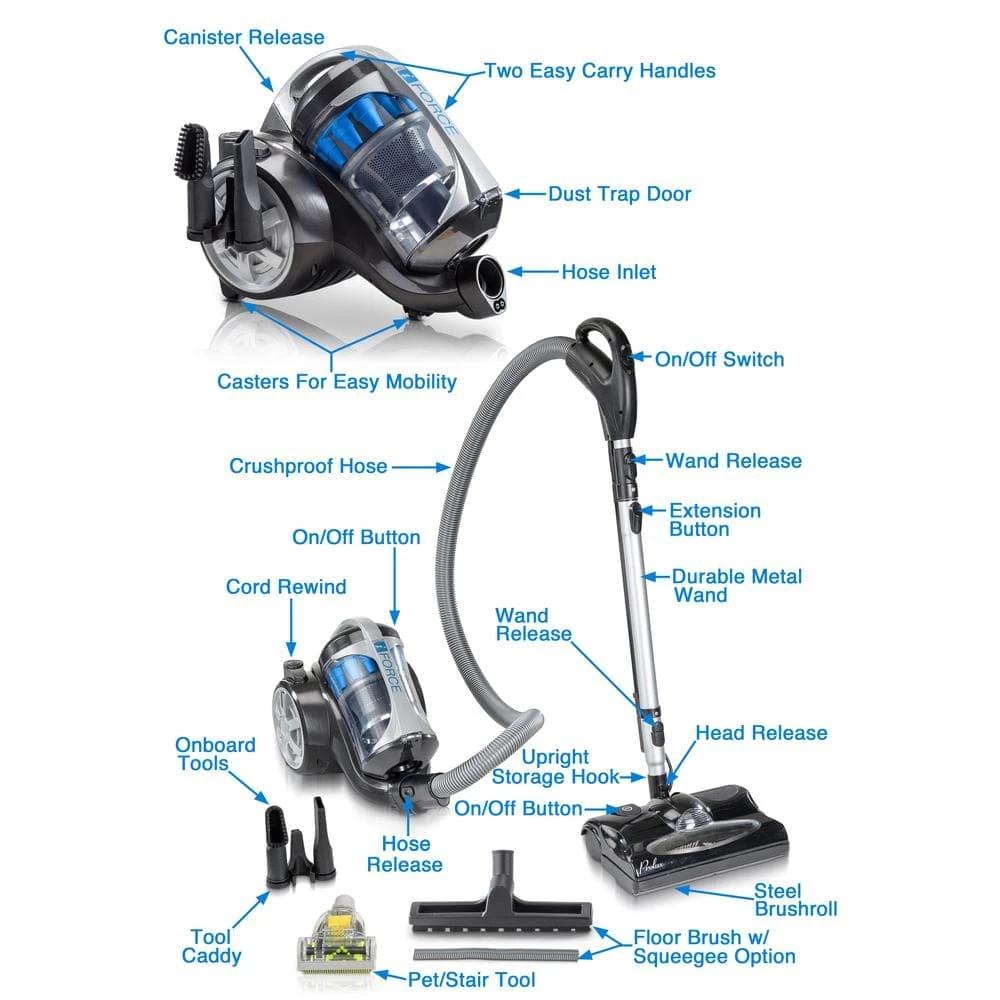 Prolux Bagless Canister Vacuum Cleaner With 2-Stage HEPA Filtration and Power Nozzle 7 Prolux Bagless Canister Vacuum Cleaner With 2-Stage HEPA Filtration and Power Nozzle - Image 5