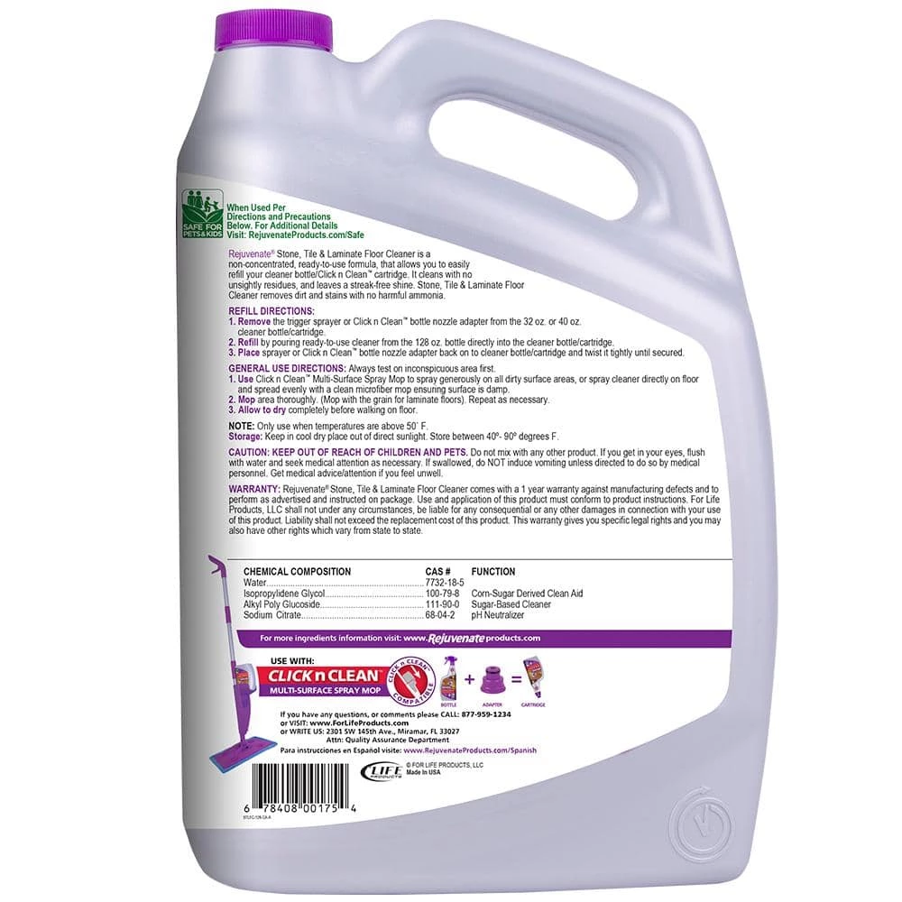 Rejuvenate 128 oz. Stone Tile and Laminate Floor Cleaner 4 Rejuvenate 128 oz. Stone Tile and Laminate Floor Cleaner - Image 2