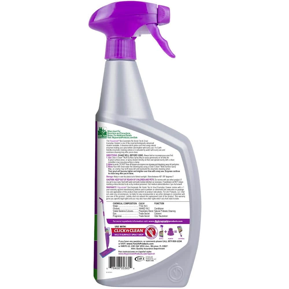 Rejuvenate 32 oz. Bio-Enzymatic Tile and Grout Cleaner 4 Rejuvenate 32 oz. Bio-Enzymatic Tile and Grout Cleaner - Image 2