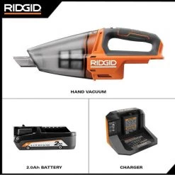 RIDGID 18V Cordless Hand Vacuum Kit with 2.0 Ah Battery and Charger -Vacuum Cleaners Sales Store ridgid handheld vacuums r8609021kn e1 1000