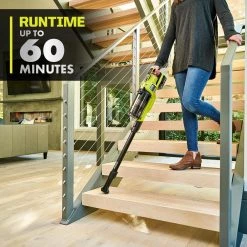 RYOBI ONE+ HP 18V Brushless Cordless Pet Stick Vacuum Kit with Battery, Charger, & ONE+ Cordless Multi-Surface Handheld Vacuum -Vacuum Cleaners Sales Store ryobi stick vacuums pblsv717k pcl705b 44 1000