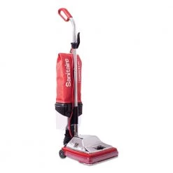 Sanitaire Tradition Upright Vacuum Cleaner with Dust Cup, 7 Amp, 12 in. Path, Red/Steel -Vacuum Cleaners Sales Store sanitaire upright vacuums eursc887e 4f 1000
