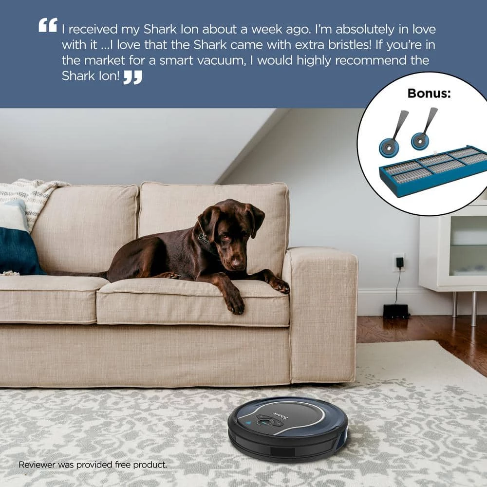 Shark ION Robot Vacuum Cleaner, Multi-Surface Cleaning, Works with Alexa, and Wi-Fi Connected 4 Shark ION Robot Vacuum Cleaner, Multi-Surface Cleaning, Works with Alexa, and Wi-Fi Connected - Image 2