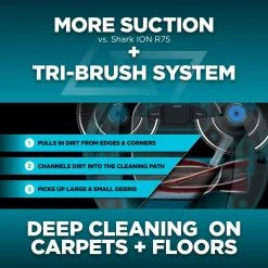 Shark ION Robot Vacuum Cleaner, Multi-Surface Cleaning, Works with Alexa, and Wi-Fi Connected -Vacuum Cleaners Sales Store shark robotic vacuums rv871 1d 1000