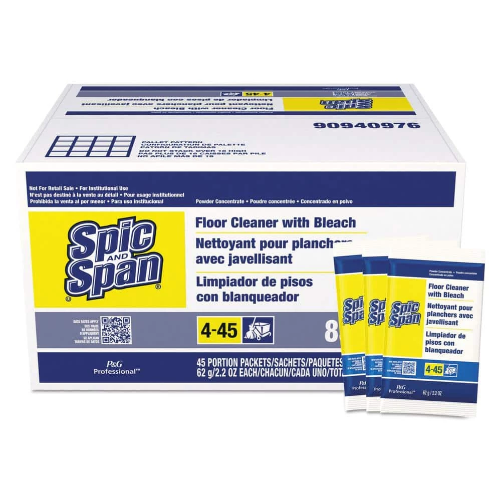 Spic AND Span 2.2 oz. Bleach Floor Cleaner Packets (45/Carton) 3 Spic AND Span 2.2 oz. Bleach Floor Cleaner Packets (45/Carton)