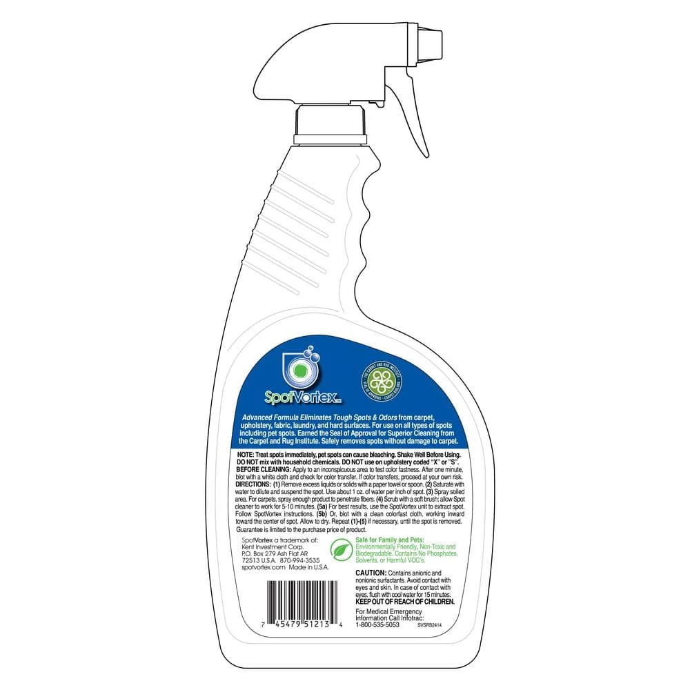 Spot Vortex 24 oz. Spot and Odor Remover Spray Bottle 4 Spot Vortex 24 oz. Spot and Odor Remover Spray Bottle - Image 2