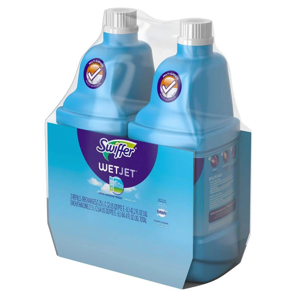 Swiffer WetJet 42 oz. Multi-Purpose Floor Cleaner Refill with Open Window Fresh Scent (2-Pack) 4 Swiffer WetJet 42 oz. Multi-Purpose Floor Cleaner Refill with Open Window Fresh Scent (2-Pack) - Image 2