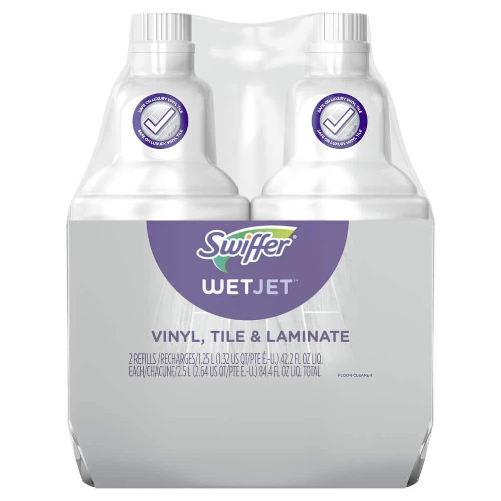 Swiffer Wetjet 42.2 oz. Vinyl, Tile and Laminate Liquid Floor Cleaner (2-Count) 3 Swiffer Wetjet 42.2 oz. Vinyl, Tile and Laminate Liquid Floor Cleaner (2-Count)
