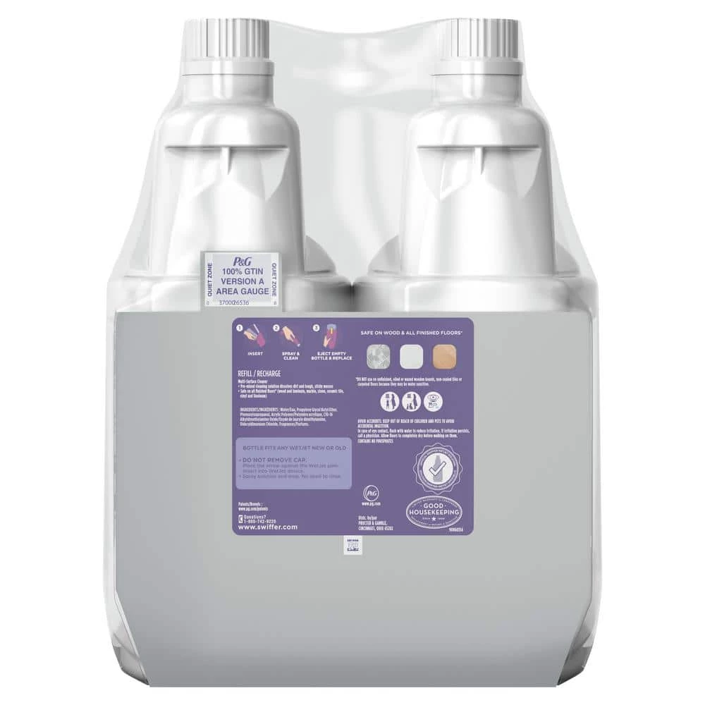 Swiffer Wetjet 42.2 oz. Vinyl, Tile and Laminate Liquid Floor Cleaner (2-Count) 6 Swiffer Wetjet 42.2 oz. Vinyl, Tile and Laminate Liquid Floor Cleaner (2-Count) - Image 4
