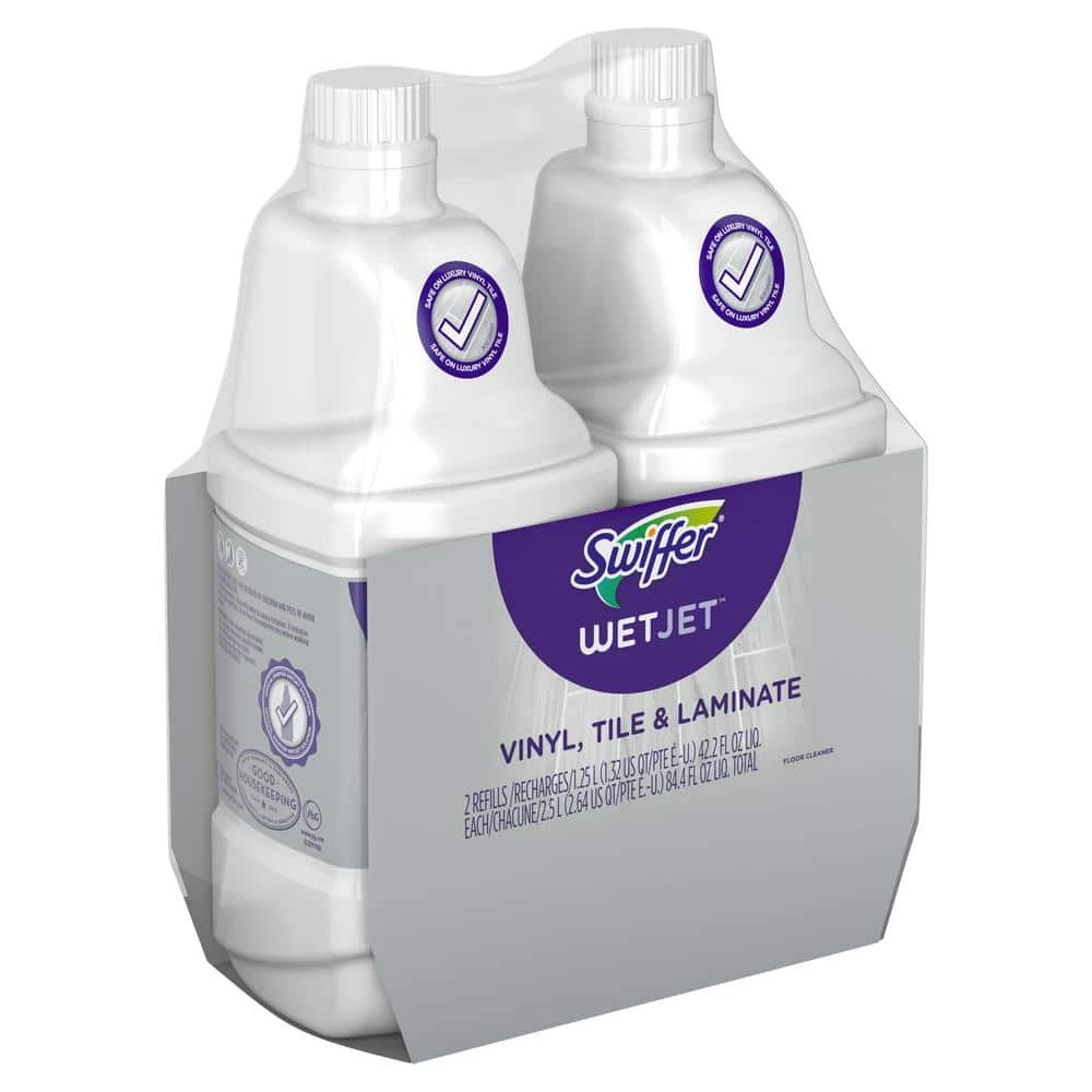 Swiffer Wetjet 42.2 oz. Vinyl, Tile and Laminate Liquid Floor Cleaner (2-Count) 4 Swiffer Wetjet 42.2 oz. Vinyl, Tile and Laminate Liquid Floor Cleaner (2-Count) - Image 2