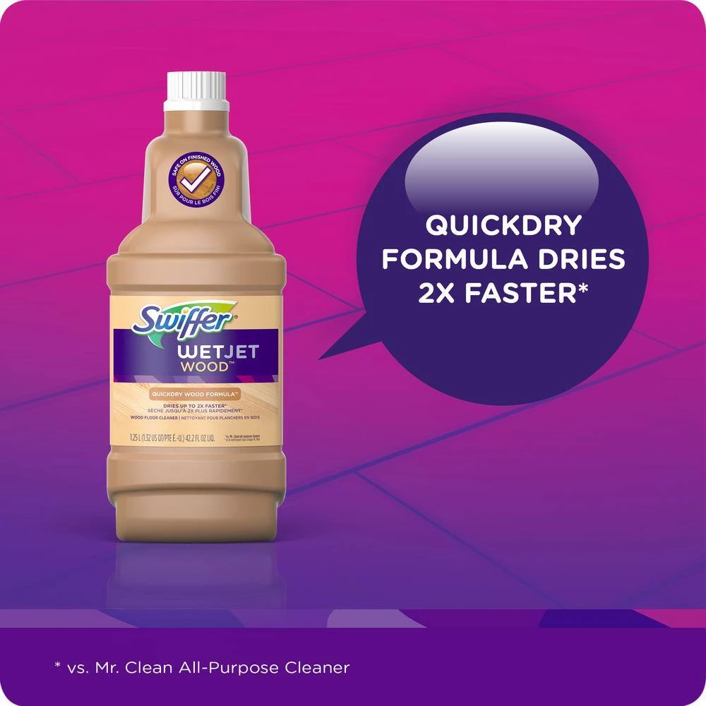 Swiffer WetJet 42 oz. Wood Floor Cleaner Refill (4-Pack) 9 Swiffer WetJet 42 oz. Wood Floor Cleaner Refill (4-Pack) - Image 7