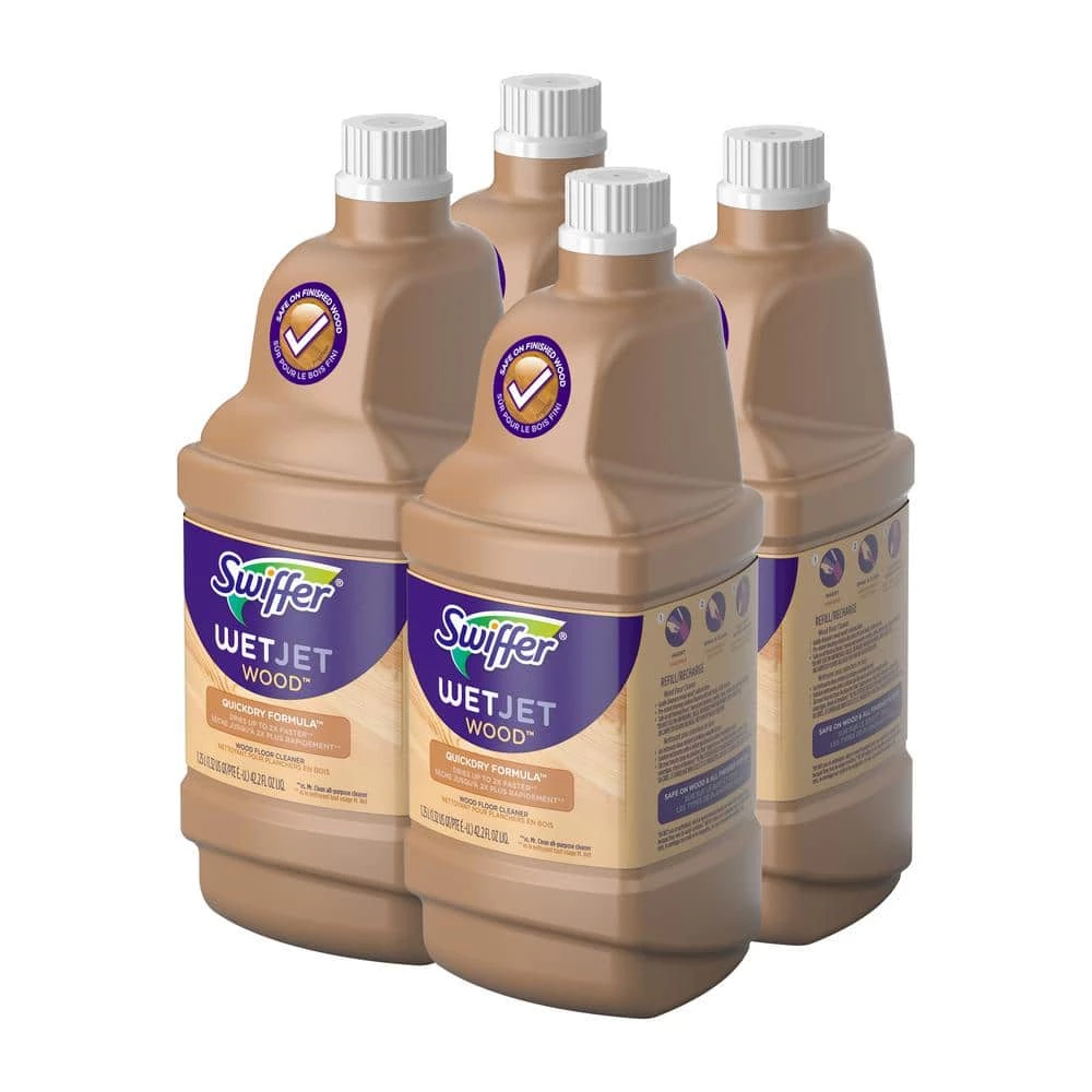 Swiffer WetJet 42 oz. Wood Floor Cleaner Refill (4-Pack) 3 Swiffer WetJet 42 oz. Wood Floor Cleaner Refill (4-Pack)