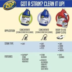 ZEP 1 Gal. All-Purpose Carpet Shampoo (4-Pack) -Vacuum Cleaners Sales Store zep carpet cleaning products zucec128 1f 1000